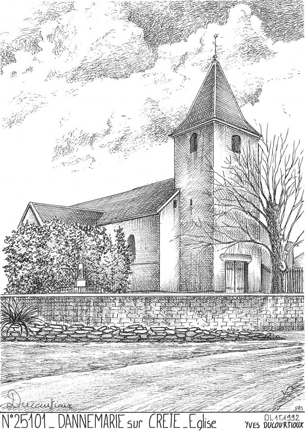 N 25101 - DANNEMARIE SUR CRETE - église